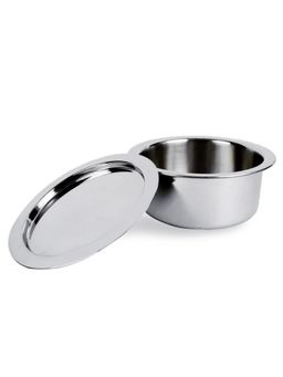 Kuber Industries - Triply Stainless Steel Tope (Patila) with Lid 2.1 L