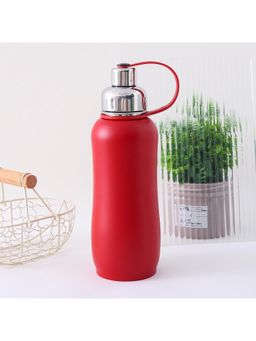 Kuber Industries - Vacuum Insulated Water Bottle Stainless Steel Sipper 750ml Red