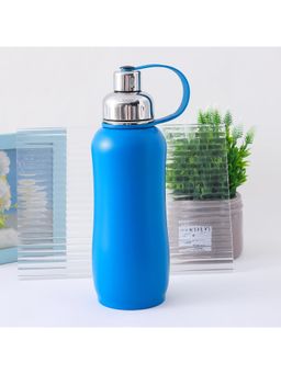 Kuber Industries - Vacuum Insulated Water Bottle Stainless Steel Sipper 750ml Blue
