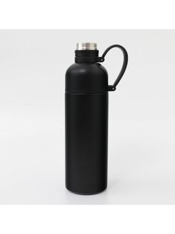 Kuber Industries - Vacuum Insulated Water Bottle Stainless Steel Sipper 500ml Black