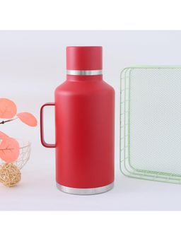 Kuber Industries - Vacuum Insulated Water Bottle Stainless Steel 2000ml Red