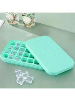 Kuber Industries - Single Layer Ice Cube Trays 28 Compartments One Press Demoulding