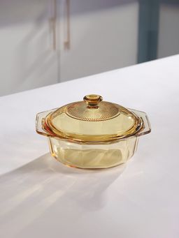 Kuber Industries - 1100ml Borosilicate Glass Casserole with Lid