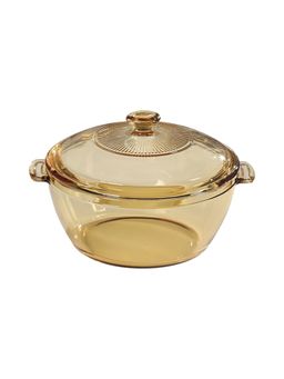 Kuber Industries - Borosilicate Glass Serving Bowl with Lid 1500ml