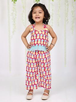 KID1 - Pina Colada Halter Neck Top with Pant (Set of 2)