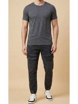 Club York - Black Cotton Mid Waist Jeans