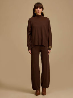 Kazo - Knitted Winter Brown Co-Ord Set