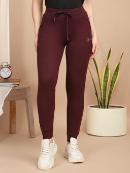 Sweet Dreams - Women Wine Solid Joggers