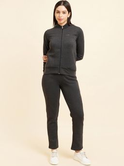 Sweet Dreams - Women Grey Solid Tracksuit (Set of 2)