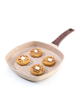 Wonderchef - Duralife Die Cast Non Stick Grill Pan Ivory 24 cm