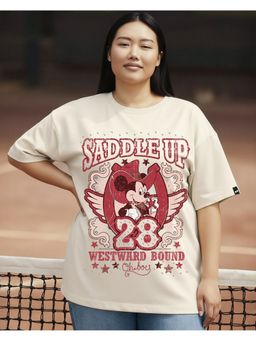 Bewakoof - Heavy Duty 1.0 Disney Mickey Women Graphic Printed Oversized Plus Size T-Shirt