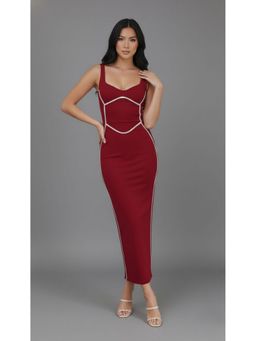 AAREIN - Maroon Bodycon Dress