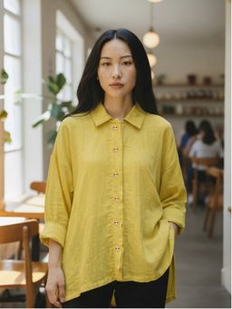 ASHTAG - Yellow Cute Catty Shirt