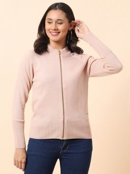 Cantabil - Beige Women Breathable and Soft with Color Fastness Regular Fit Sweater