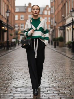 Trenbee - Olivia Green Top with Pant