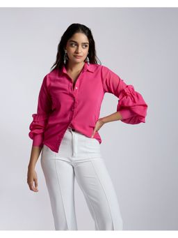 QONA - Yadra Billowy Pink Top