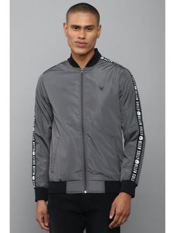 Allen Solly - Men Grey Print Full Sleeves Casual Jacket