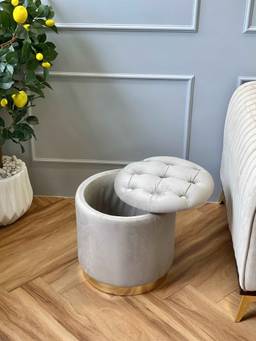 Mason Home - Cannes Storage Pouffe - Grey
