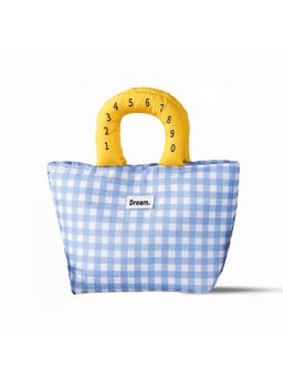 House of Quirk - Blue Insulated Waterproof Cotton Padded Lunch Bag