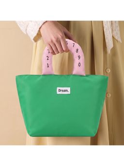House of Quirk - Green Insulated Waterproof Cotton Padded Lunch Bag
