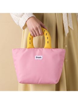House of Quirk - Pink Insulated Waterproof Cotton Padded Lunch Bag