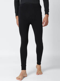 Peter England - Men Black Thermal Pants Black