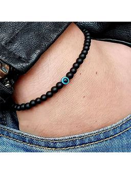 Yellow Chimes - Unisex Blue Elasticated Beaded Bracelet