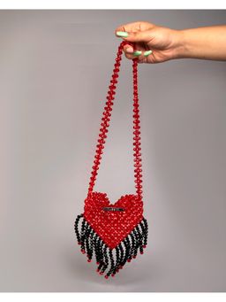 Tussya by Shreya - by Shreya Cardinal Crimson - Crystal Sling Bag