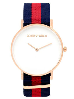 Joker and Witch - Joker & Witch White Classic Stripes Analog Watch - AMWW291 For Women