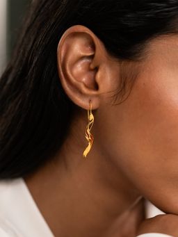 Shaya by CaratLane - Forged by Challenges Earrings in Gold Plated 925 Silver