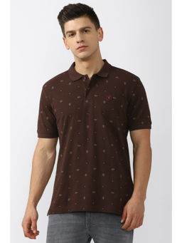 Van Heusen - Men Brown T Shirt