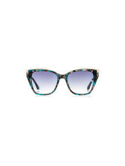 Ana Hickmann - Women Sunglasses Multi-Color Acetate Frame & Blue Colored Lens (AH9336G22SG) (55)