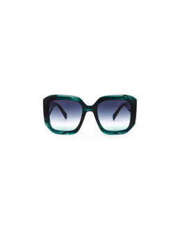 Ana Hickmann - Women Sunglasses Green Acetate Frame & Blue Colored Lens (AH9413E01SG) (53)