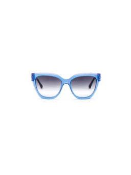 Ana Hickmann - Women Sunglasses Blue Acetate Frame & Black Colored Lens (AH9430H02SG) (55)