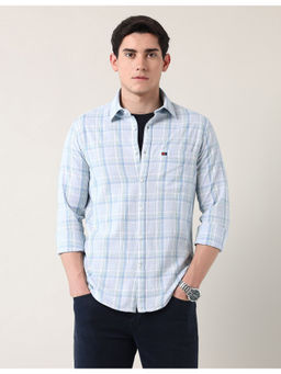 AD By Arvind - Blue Airsoft Modern Slim Fit Shirt