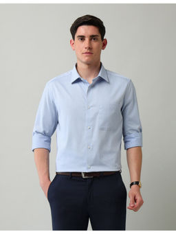 AD By Arvind - Blue Regular Fit Textured Shirt
