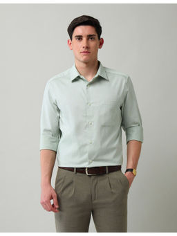 AD By Arvind - Green Regular Fit Textured Shirt