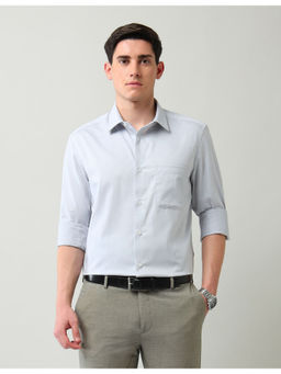 AD By Arvind - Grey Regular Fit Textured Shirt