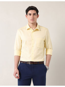 AD By Arvind - Yellow Regular Fit Solid Shirt