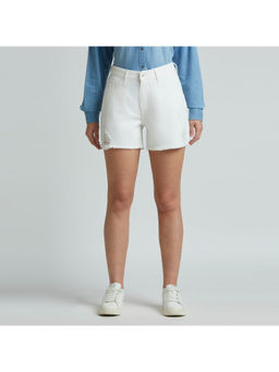 Pepe Jeans - Rachel White High Waist Regular Fit Shorts