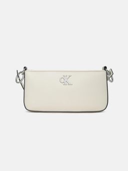 Calvin Klein - Solid White Pu Shoulder Handbag