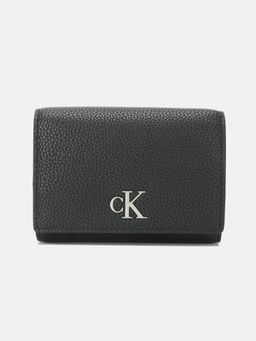 Calvin Klein - Textured Black Pu Tri-Fold Wallet