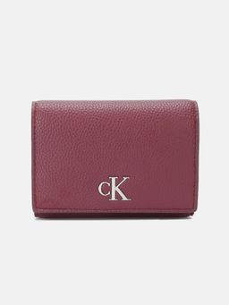 Calvin Klein - Textured Red Pu Tri-Fold Wallet