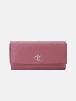 Calvin Klein - Textured Red Pu Tri-Fold Wallet