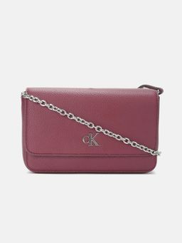 Calvin Klein - Solid Wine Pu Sling Bag