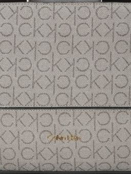 Calvin Klein - Colorblock Black Pu Handbag with Detachable Strap