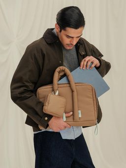 DailyObjects - Brown Puft Laptop Bag