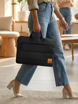 DailyObjects - Stria Pro Laptop Bag With Handle - Black