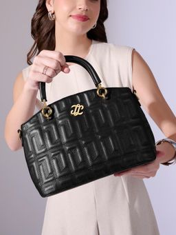 Lavie Signature - Women's Ls Quilt Tinian Satchel Handbag (Black) (S)