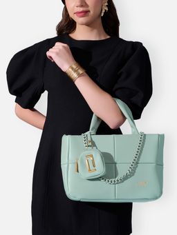 Lavie Luxe - Womens Puff26 Small Tote Bag with Detachable Strap - Jelly Mint